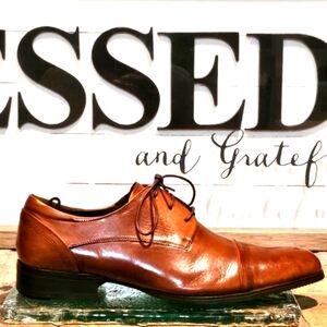 Kenneth Cole Cognac LE Good Knight LE Oxford Dress Shoes Sz 11M